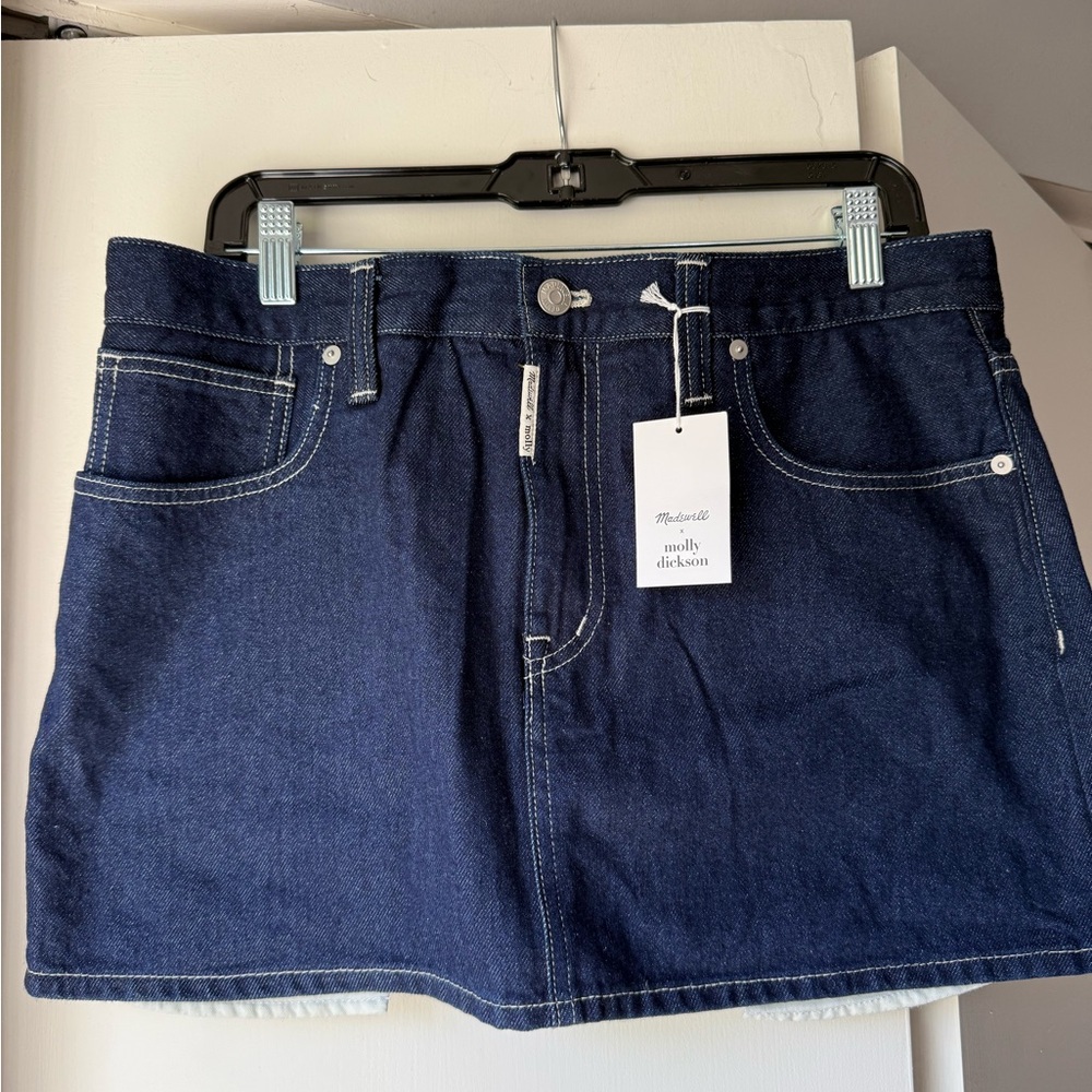 NWT Madewell x Molly Dickson Denim Mini Skirt – Size 30
